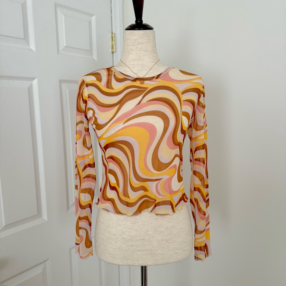 Altar’d State Mesh Retro Top